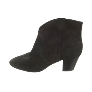 Ash Black Suede Ankle Cowboy Boot